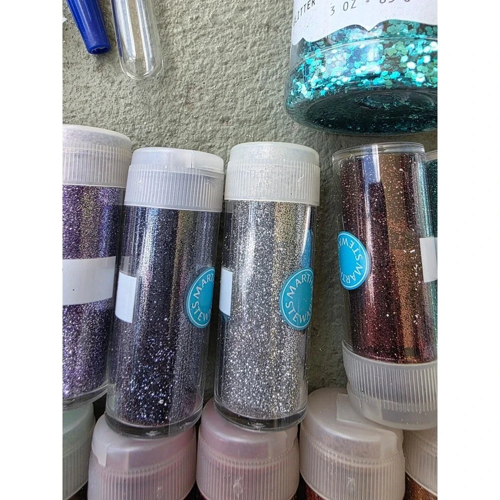 Martha Stewart Heidi Swapp Recollections Glitter Embossing Craft Lot 30pc E3